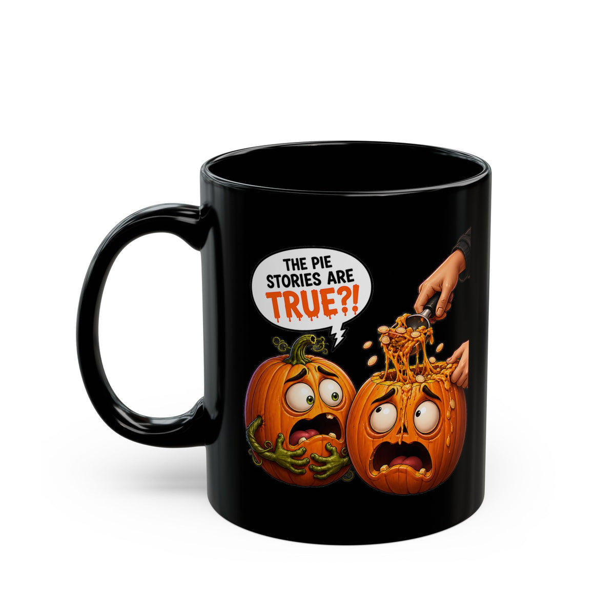 The Pie Stories Are True?! v2 – Halloween Black Coffee Mug (11oz/15oz)