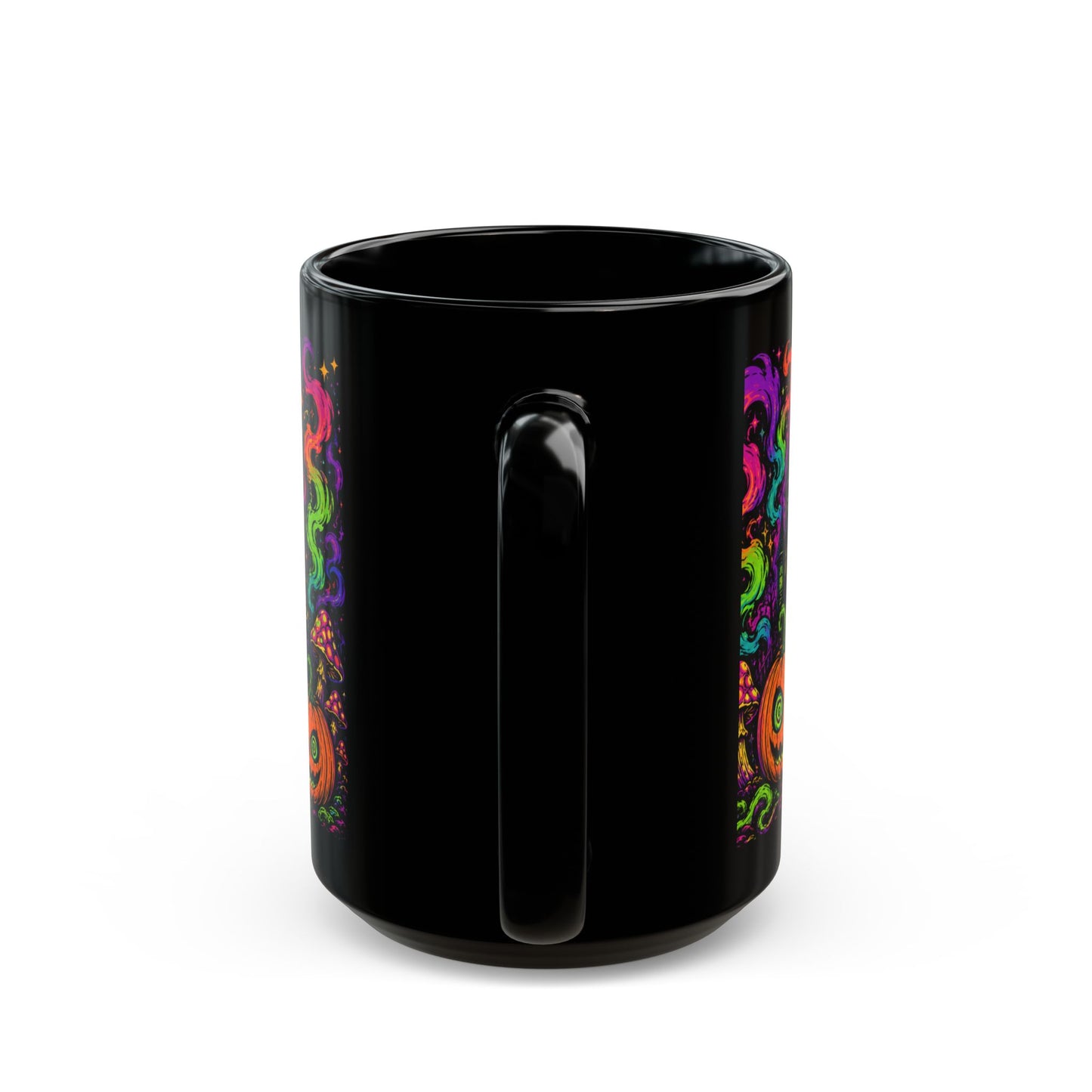 Trip or Treat | Psychedelic Halloween Coffee Mug (Black, 11oz/15oz)