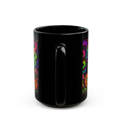 Trip or Treat | Psychedelic Halloween Coffee Mug (Black, 11oz/15oz)