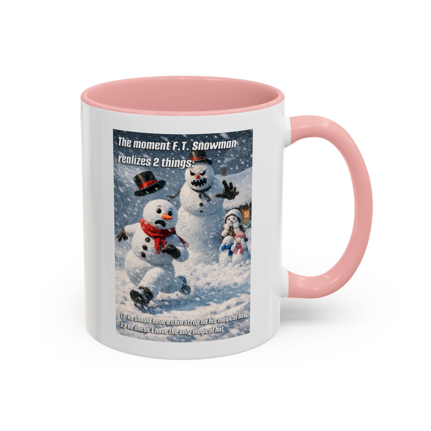 Snowman Mug – Humorous Winter Coffee Cup (The moment F.T. Snowman realizes 2 things)