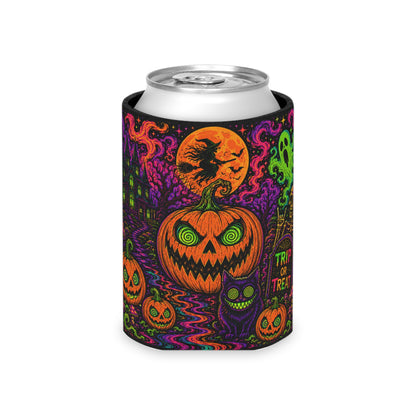 Trip or Treat - Psychedelic Halloween Beer and Soda Koozie