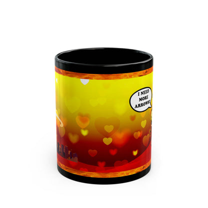 Apocalyptic Cupid - Valentine's Day - Right 11oz Black Mug