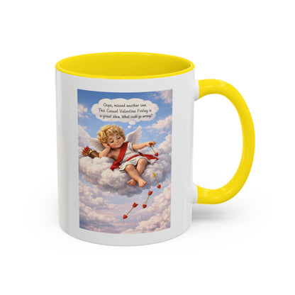 Oops, Missed Another One - Funny Cupid Coffee Mug | Casual Valentine Friday Mug | Valentine’s Day Humor Gift