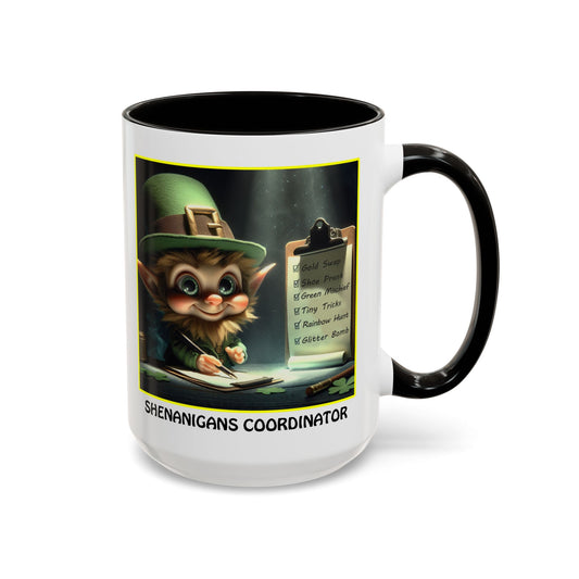 Shenanigans Coordinator St. Patrick's Day Mug - Accent Coffee Mugs (11 oz & 15 oz)