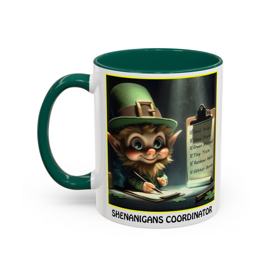 Shenanigans Coordinator St. Patrick's Day Mug - Accent Coffee Mugs (11 oz & 15 oz)