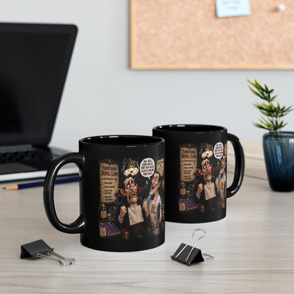 The Count’s Sugar Problem — Funny Vampire Halloween Mug (Black 11oz/15oz)