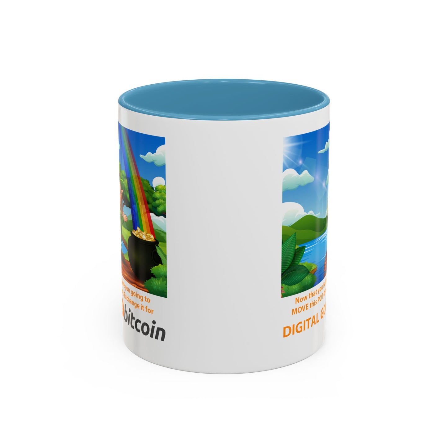 Digital Gold Accent Coffee Mug - St. Patrick's Day Gift for Cryptocurrency Enthusiasts