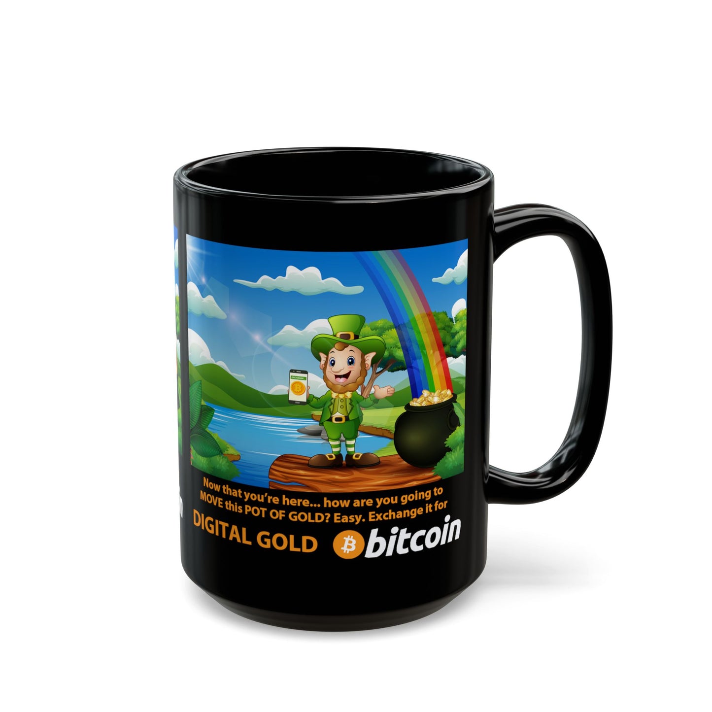 Pot of Gold for Digital Gold Bitcoin St. Patrick’s Day Mug (11oz/15oz)