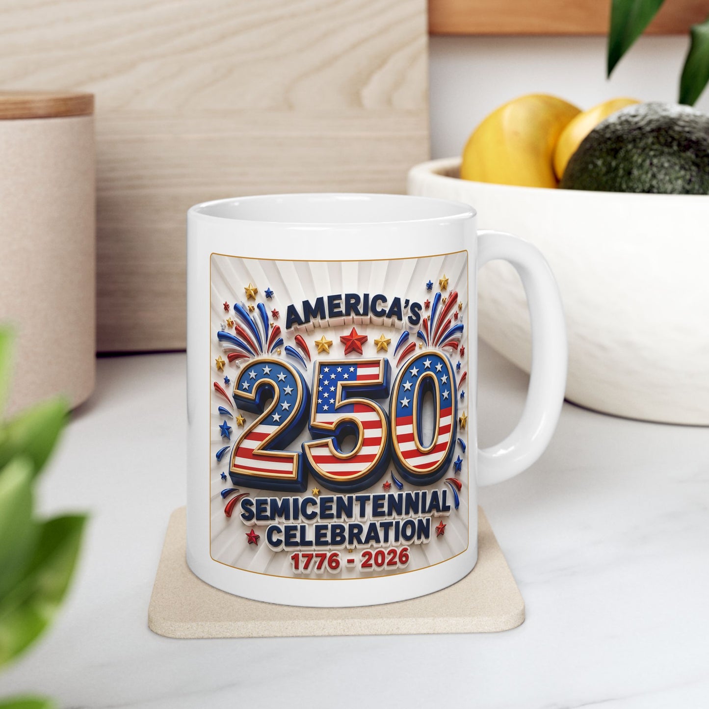 America’s Semicentennial 1776–2026 Celebration - White Coffee Mug 11oz/15oz