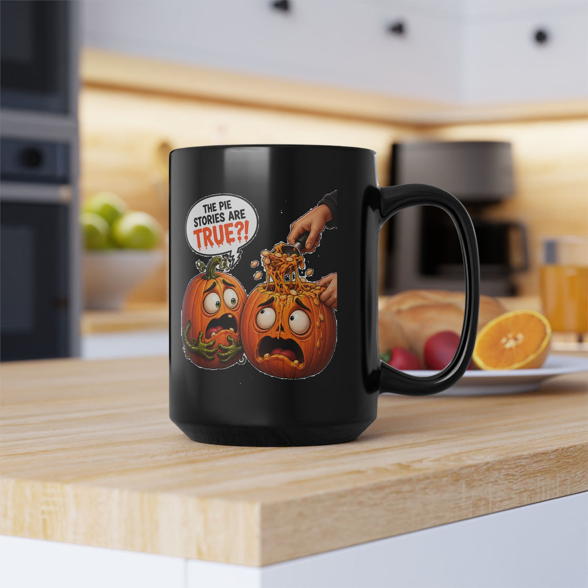 The Pie Stories Are True?! v2 – Halloween Black Coffee Mug (11oz/15oz)