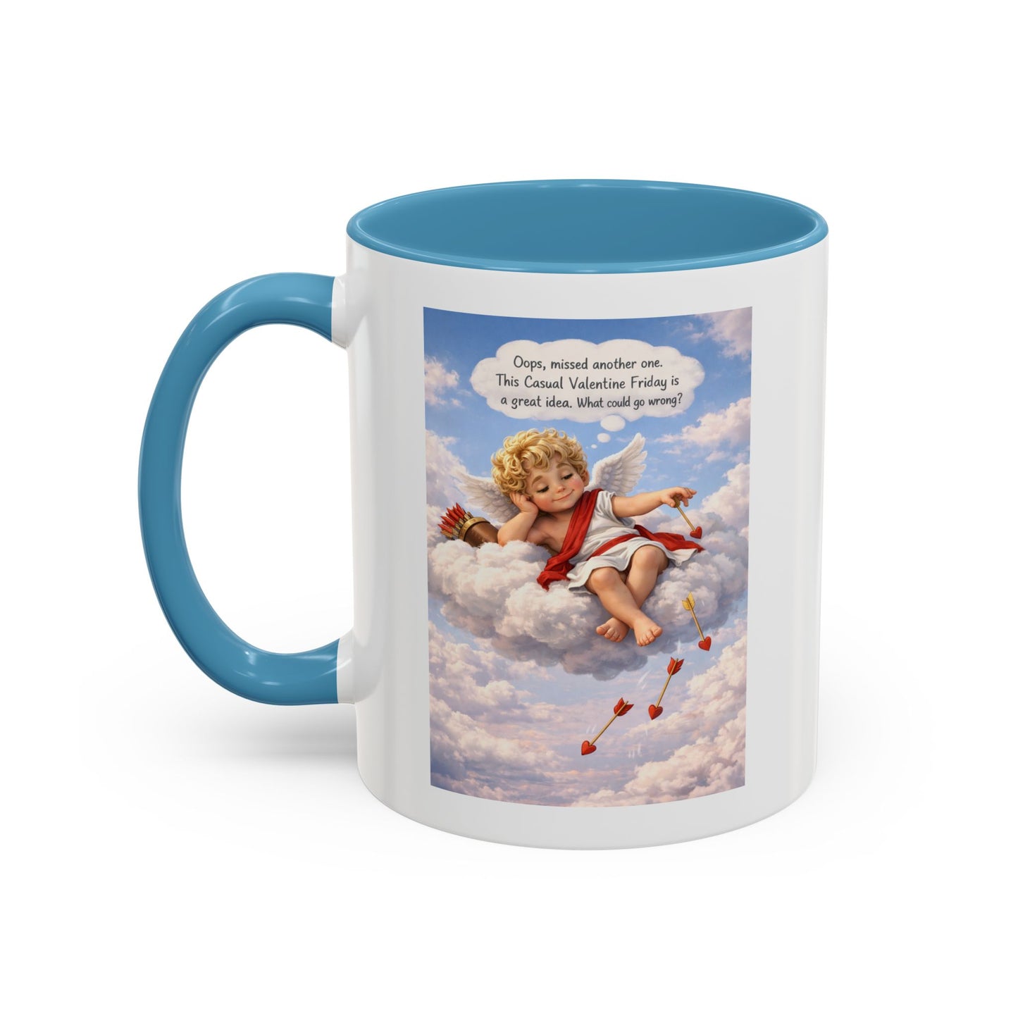 Oops, Missed Another One - Funny Cupid Coffee Mug | Casual Valentine Friday Mug | Valentine’s Day Humor Gift