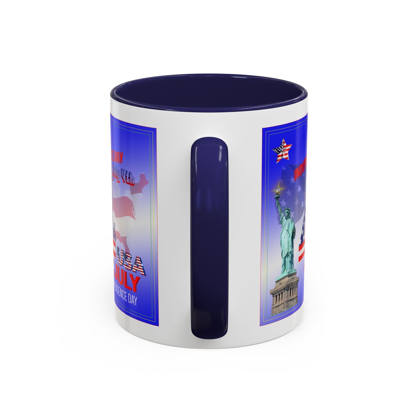 Patriotic Independence Day Statue of Liberty Flag Design Coffee Mug