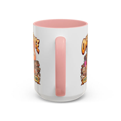"One More Slice" – Fun Retro Female Pizza Lover - Accent Coffee Mug (11oz/15oz)
