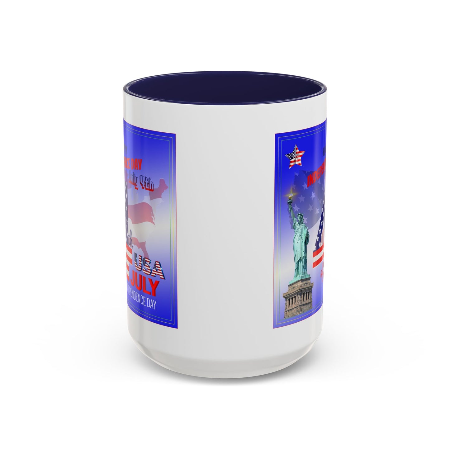 Patriotic Independence Day Statue of Liberty Flag Design Coffee Mug