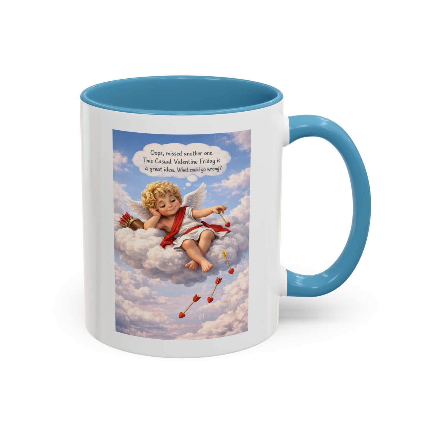 Oops, Missed Another One - Funny Cupid Coffee Mug | Casual Valentine Friday Mug | Valentine’s Day Humor Gift