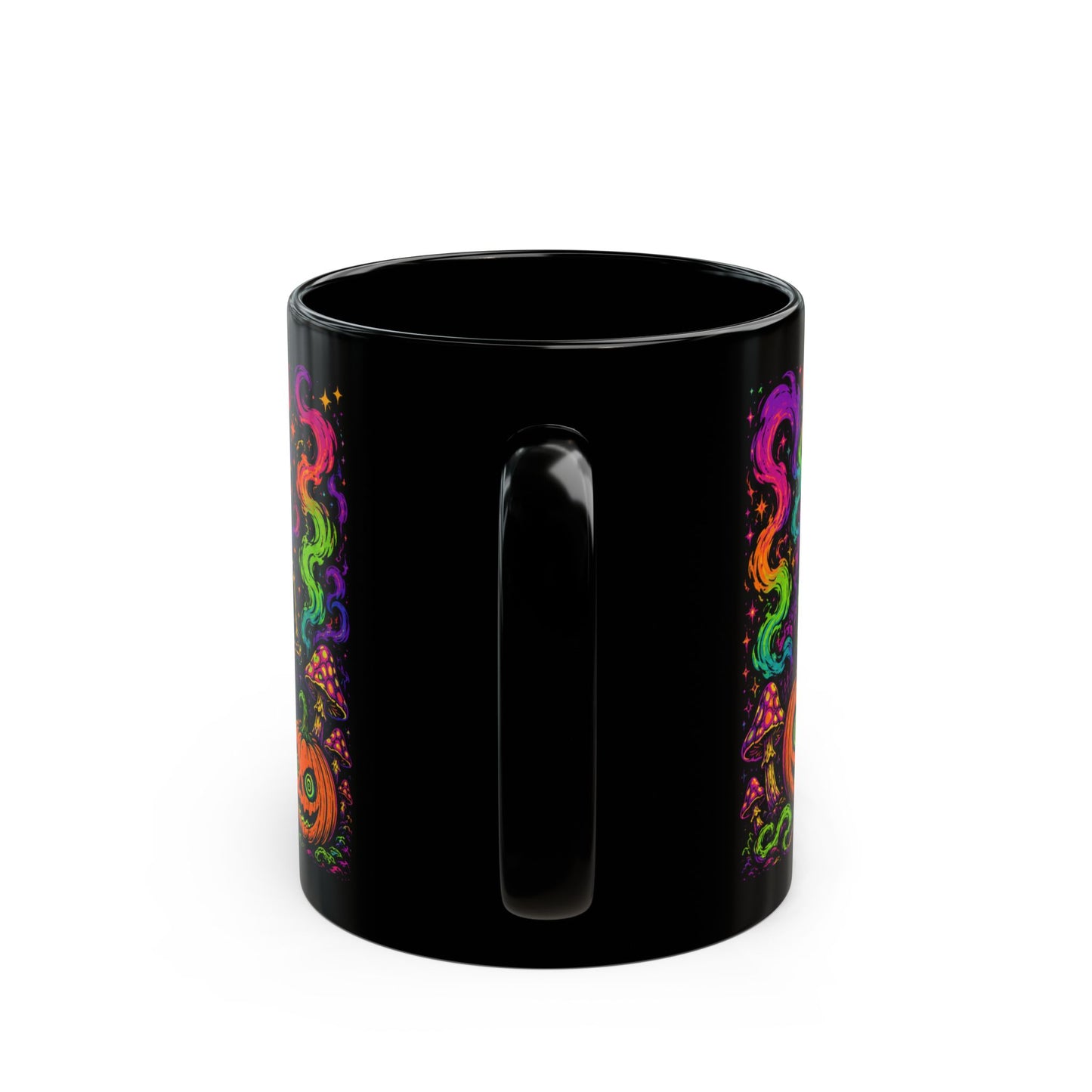 Trip or Treat | Psychedelic Halloween Coffee Mug (Black, 11oz/15oz)