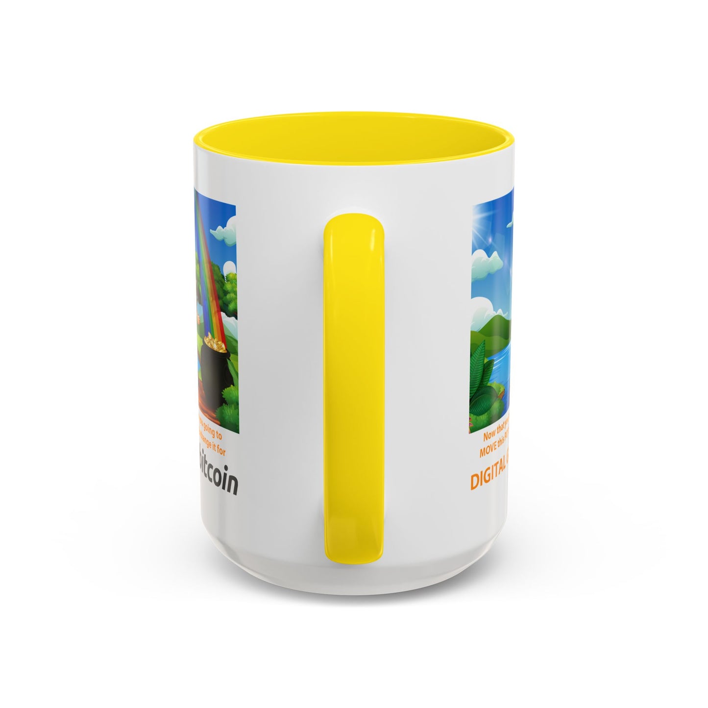 Digital Gold Accent Coffee Mug - St. Patrick's Day Gift for Cryptocurrency Enthusiasts