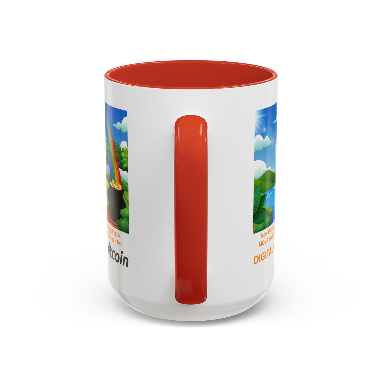 Digital Gold Accent Coffee Mug - St. Patrick's Day Gift for Cryptocurrency Enthusiasts