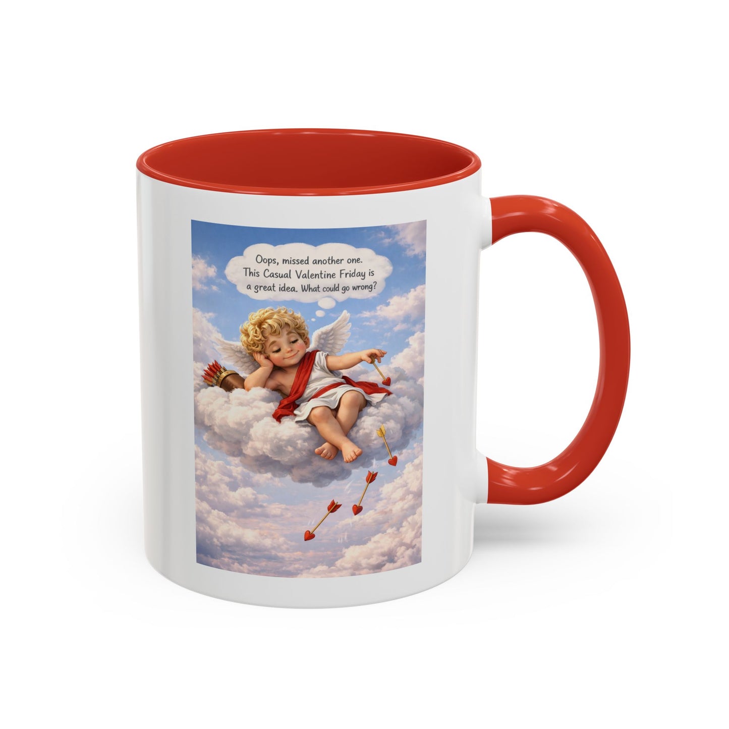 Oops, Missed Another One - Funny Cupid Coffee Mug | Casual Valentine Friday Mug | Valentine’s Day Humor Gift