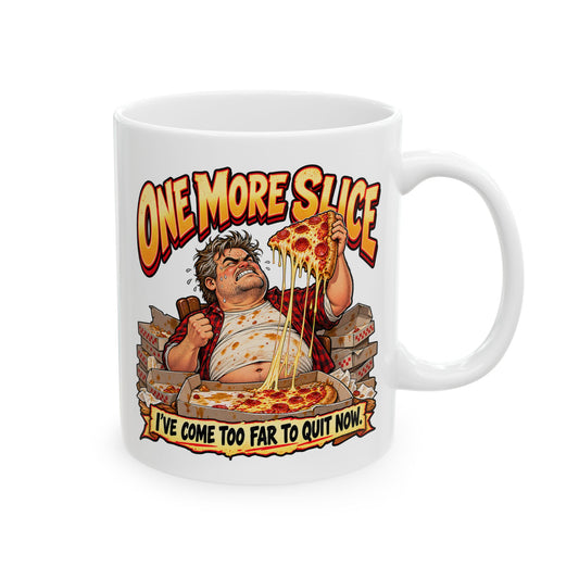 "One More Slice" – Fun Retro Pizza Lover Coffee Mug (11oz/15oz)