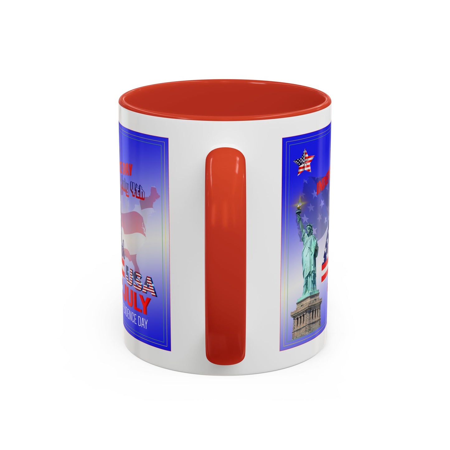 Patriotic Independence Day Statue of Liberty Flag Design Coffee Mug