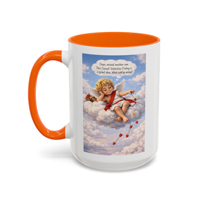 Oops, Missed Another One - Funny Cupid Coffee Mug | Casual Valentine Friday Mug | Valentine’s Day Humor Gift