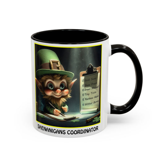 Shenanigans Coordinator St. Patrick's Day Mug - Accent Coffee Mugs (11 oz & 15 oz)