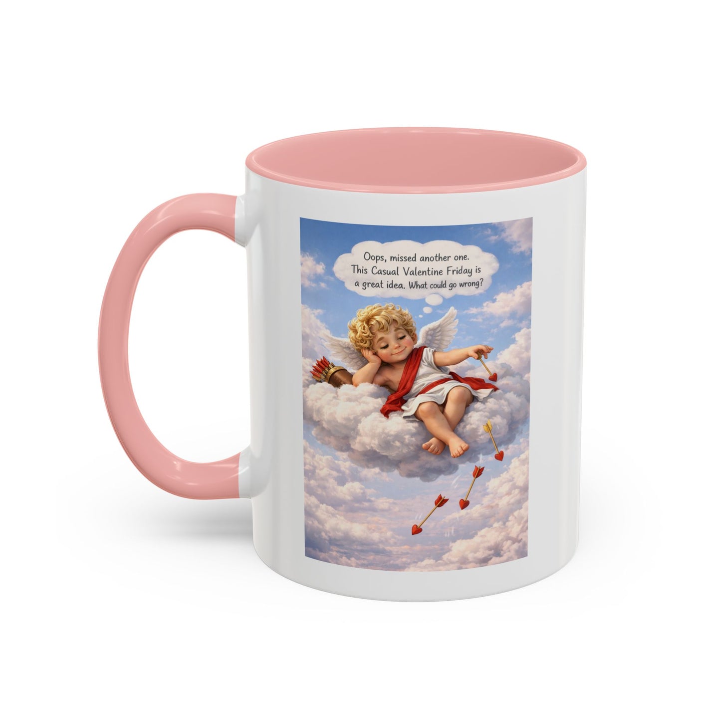 Oops, Missed Another One - Funny Cupid Coffee Mug | Casual Valentine Friday Mug | Valentine’s Day Humor Gift