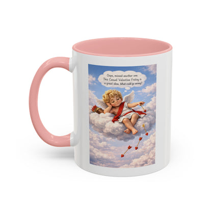 Oops, Missed Another One - Funny Cupid Coffee Mug | Casual Valentine Friday Mug | Valentine’s Day Humor Gift