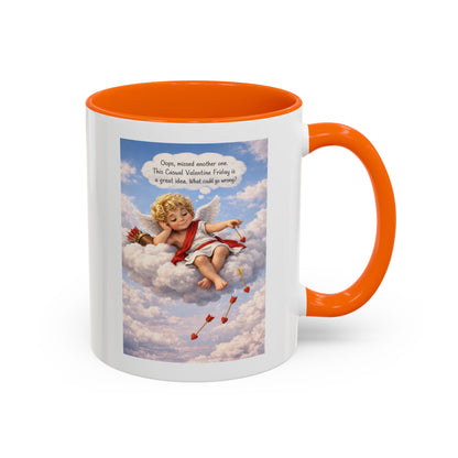 Oops, Missed Another One - Funny Cupid Coffee Mug | Casual Valentine Friday Mug | Valentine’s Day Humor Gift
