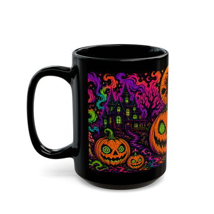 Trip or Treat | Psychedelic Halloween Coffee Mug (Black, 11oz/15oz)
