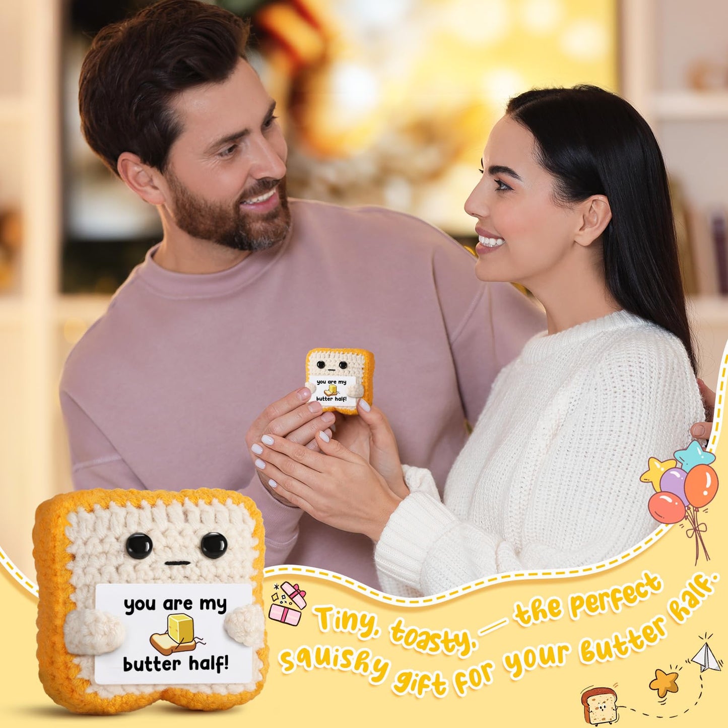"You Are My Butter Half!” Crochet Toast – Cute Romantic Valentine’s Day Gift