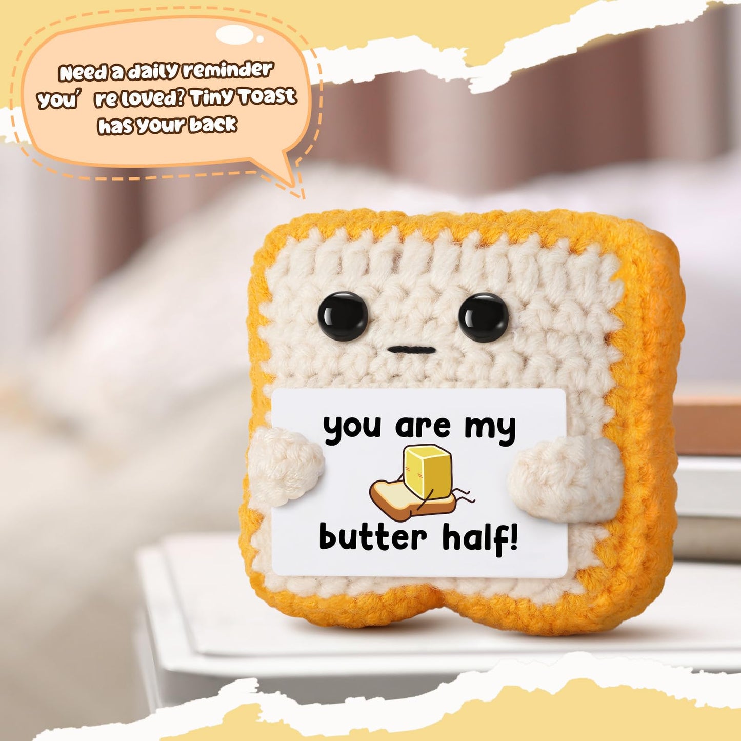 "You Are My Butter Half!” Crochet Toast – Cute Romantic Valentine’s Day Gift