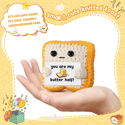 "You Are My Butter Half!” Crochet Toast – Cute Romantic Valentine’s Day Gift