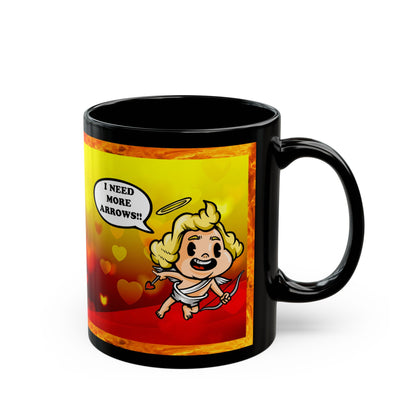 Apocalyptic Cupid - Valentine's Day - Right 11oz Black Mug