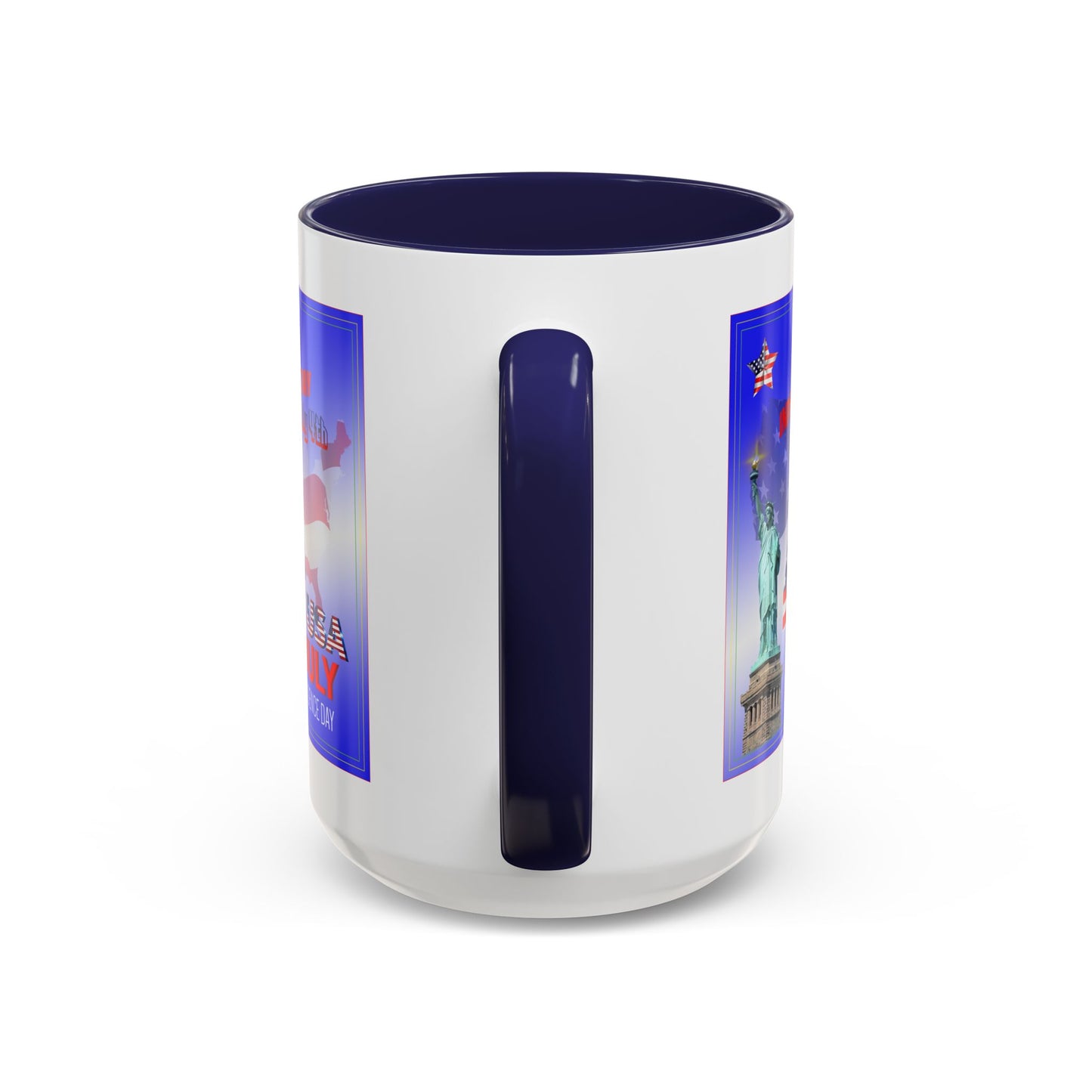 Patriotic Independence Day Statue of Liberty Flag Design Coffee Mug