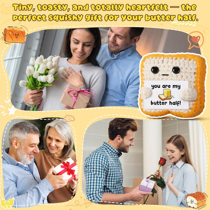 "You Are My Butter Half!” Crochet Toast – Cute Romantic Valentine’s Day Gift
