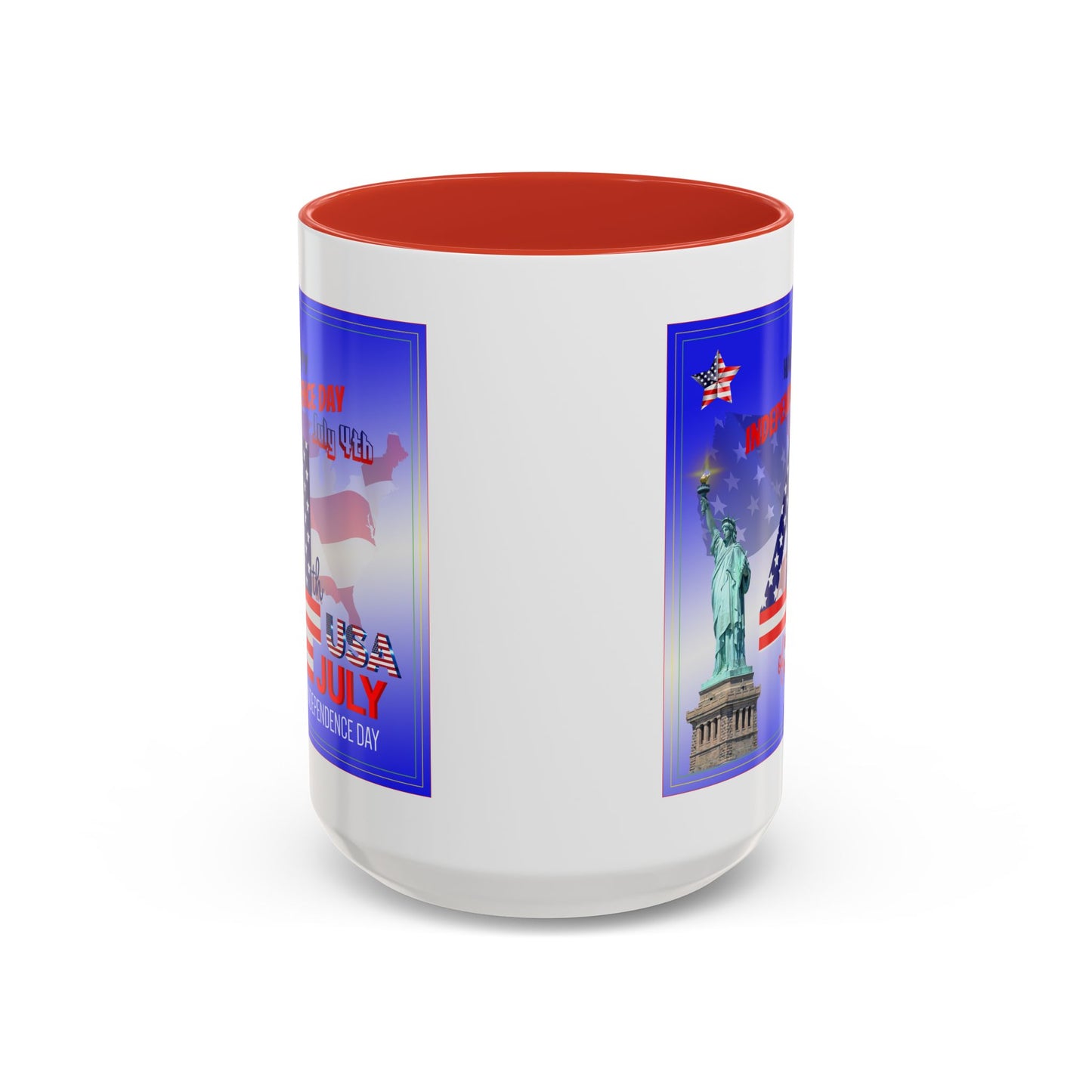 Patriotic Independence Day Statue of Liberty Flag Design Coffee Mug