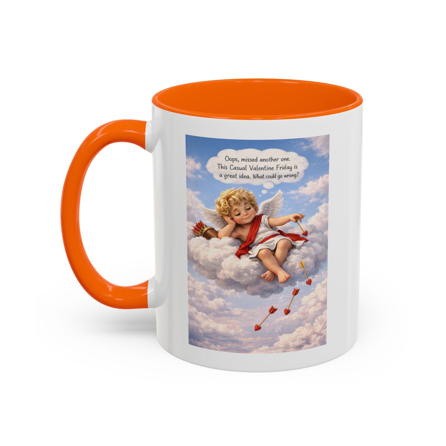 Oops, Missed Another One - Funny Cupid Coffee Mug | Casual Valentine Friday Mug | Valentine’s Day Humor Gift