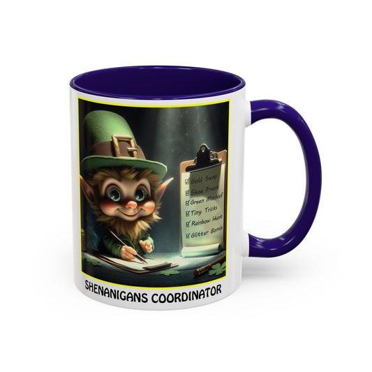 Shenanigans Coordinator St. Patrick's Day Mug - Accent Coffee Mugs (11 oz & 15 oz)