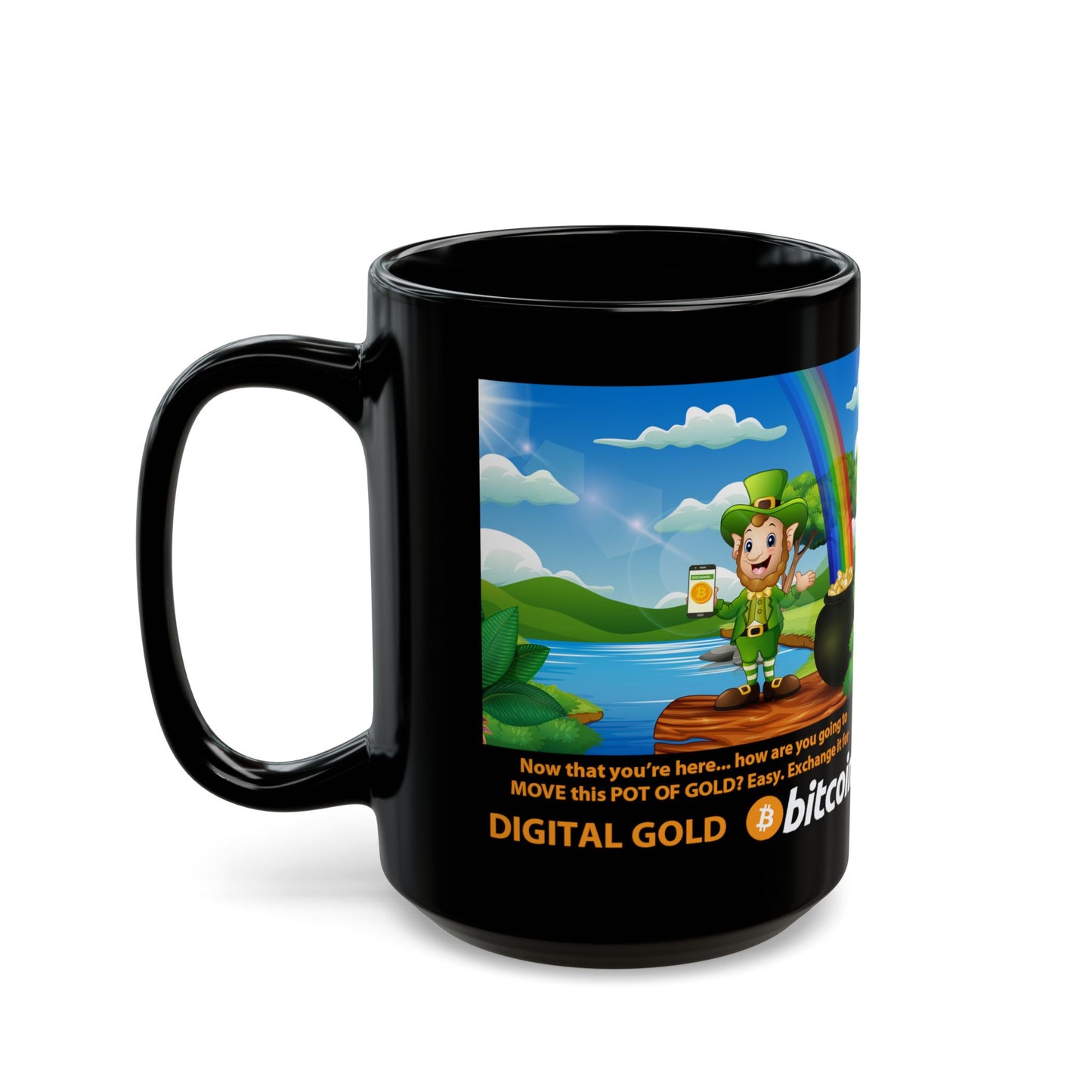 Pot of Gold for Digital Gold Bitcoin St. Patrick’s Day Mug (11oz/15oz)