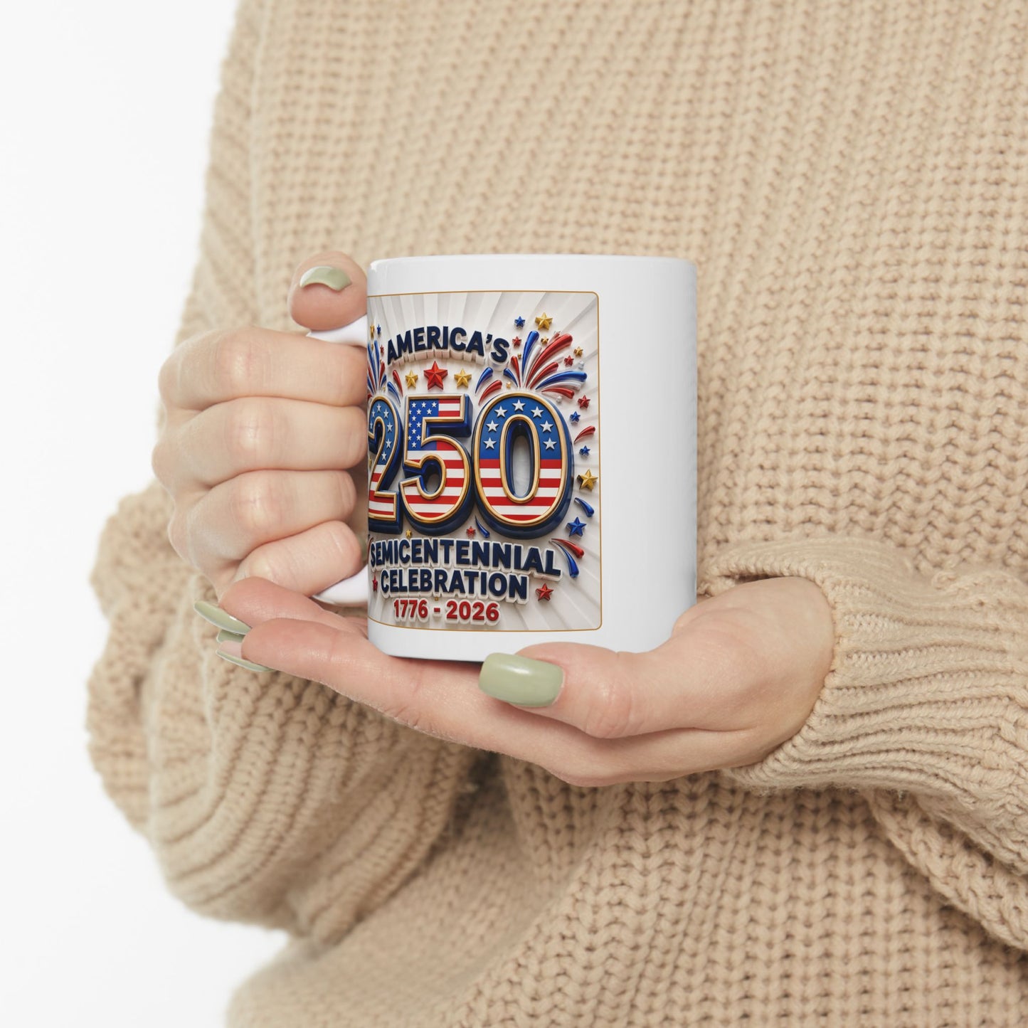 America’s Semicentennial 1776–2026 Celebration - White Coffee Mug 11oz/15oz