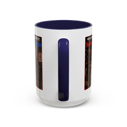 4th of July Dog Apocalypse Mug — Funny Fireworks Anxiety Accent Coffee Cup - Red, Blue or Black (11/15oz)